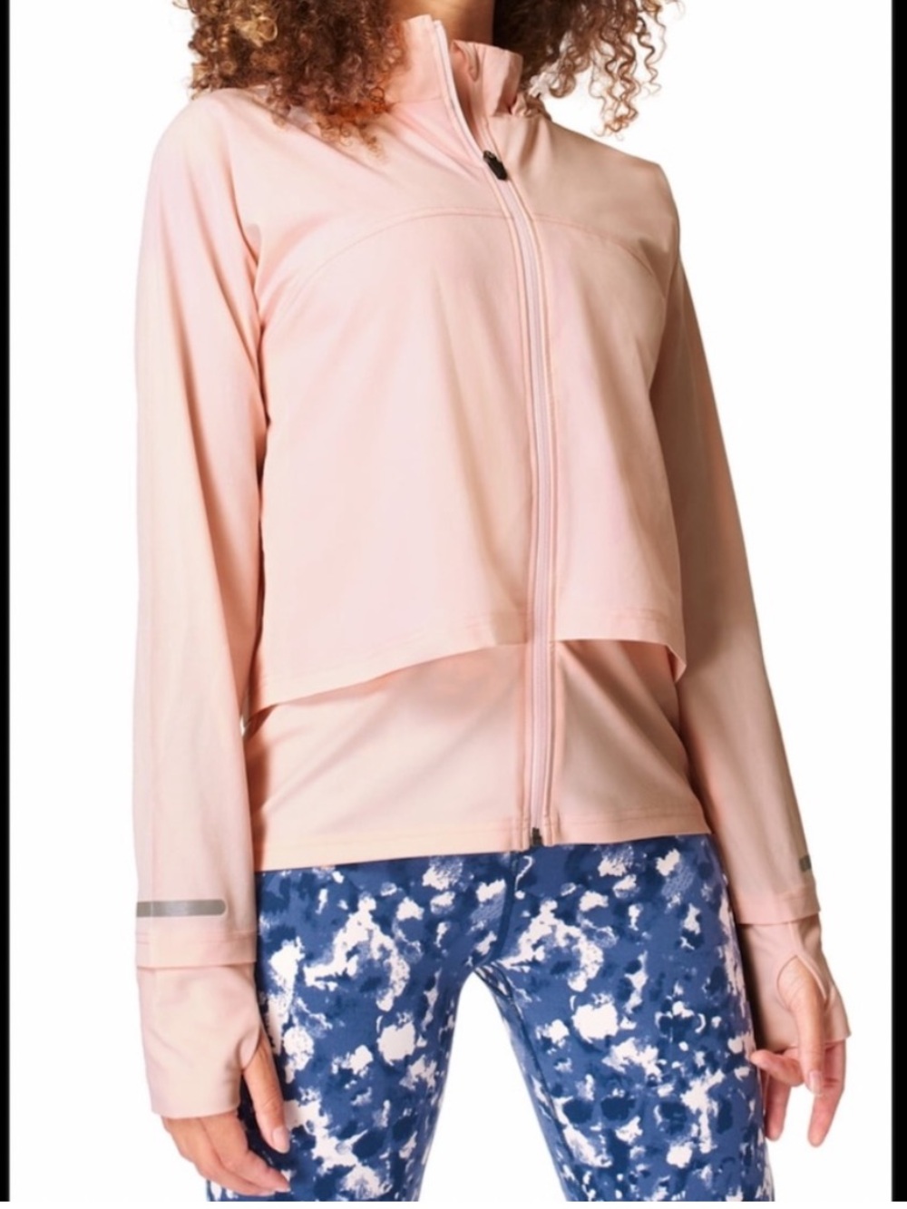 Sweaty Betty Fast Track Running Jacket Liberated Pink Sz S (6)